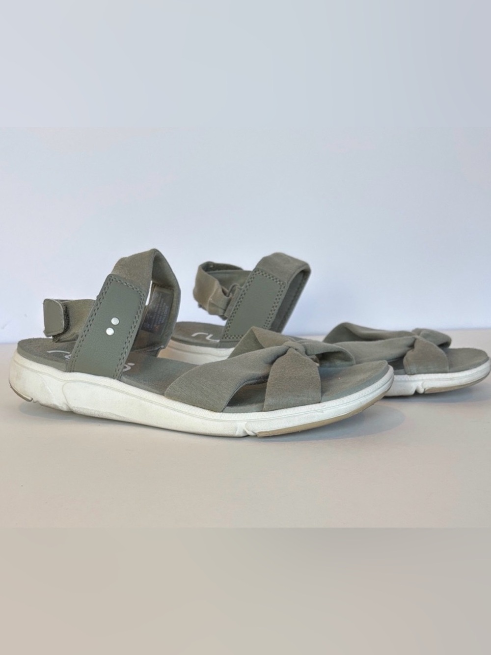 Ryka Mallorie Sandals in Mossy Green. 
Size 8W